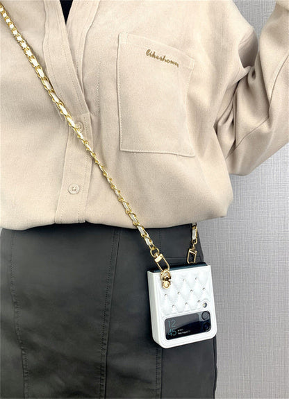 Luxury Crossbody Leather Case for Samsung Galaxy Z Flip 4 5G