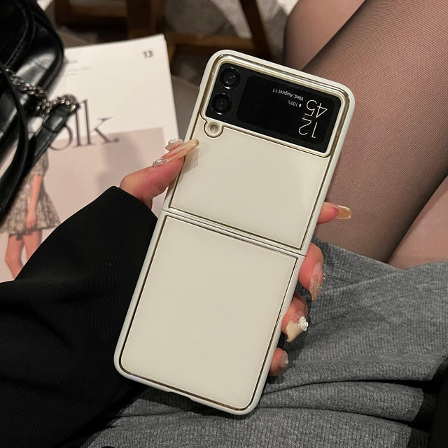 Plating Acrylic Phone Cover For Galaxy Z Flip 4 5G
