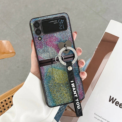 Bling Heart Pendant Case For Galaxy Z Flip 4