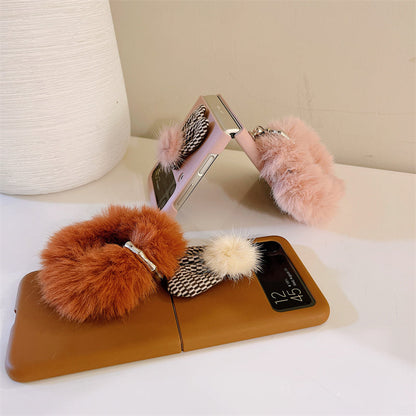 Fluffy Hand Rope Case For Galaxy Z Flip 4