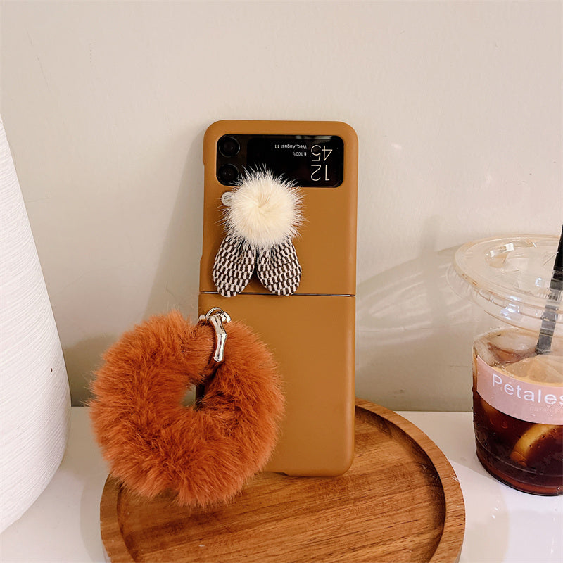 Fluffy Hand Rope Case For Galaxy Z Flip 4