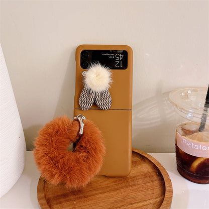 Fluffy Hand Rope Case For Galaxy Z Flip 4