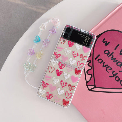 Lovely Colorful Heart Case For Samsung Galaxy Z Flip 4 5G