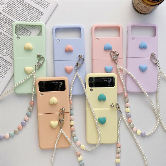 Love Pearl Chain Case for Samsung Galaxy Z Flip 4 5G
