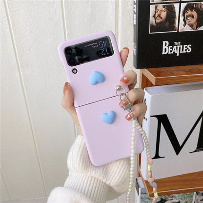 Love Pearl Chain Case for Samsung Galaxy Z Flip 4 5G