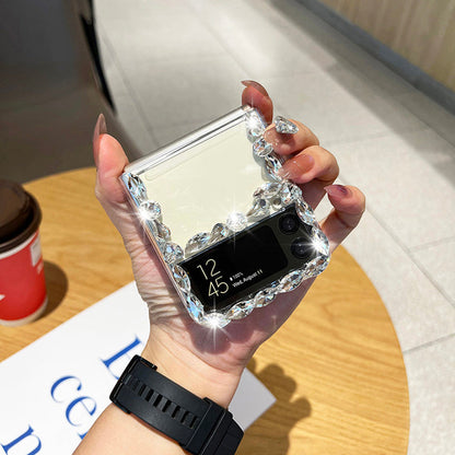 Luxury Rhinestone Flower Case For Samsung Galaxy Z Flip 4 5G