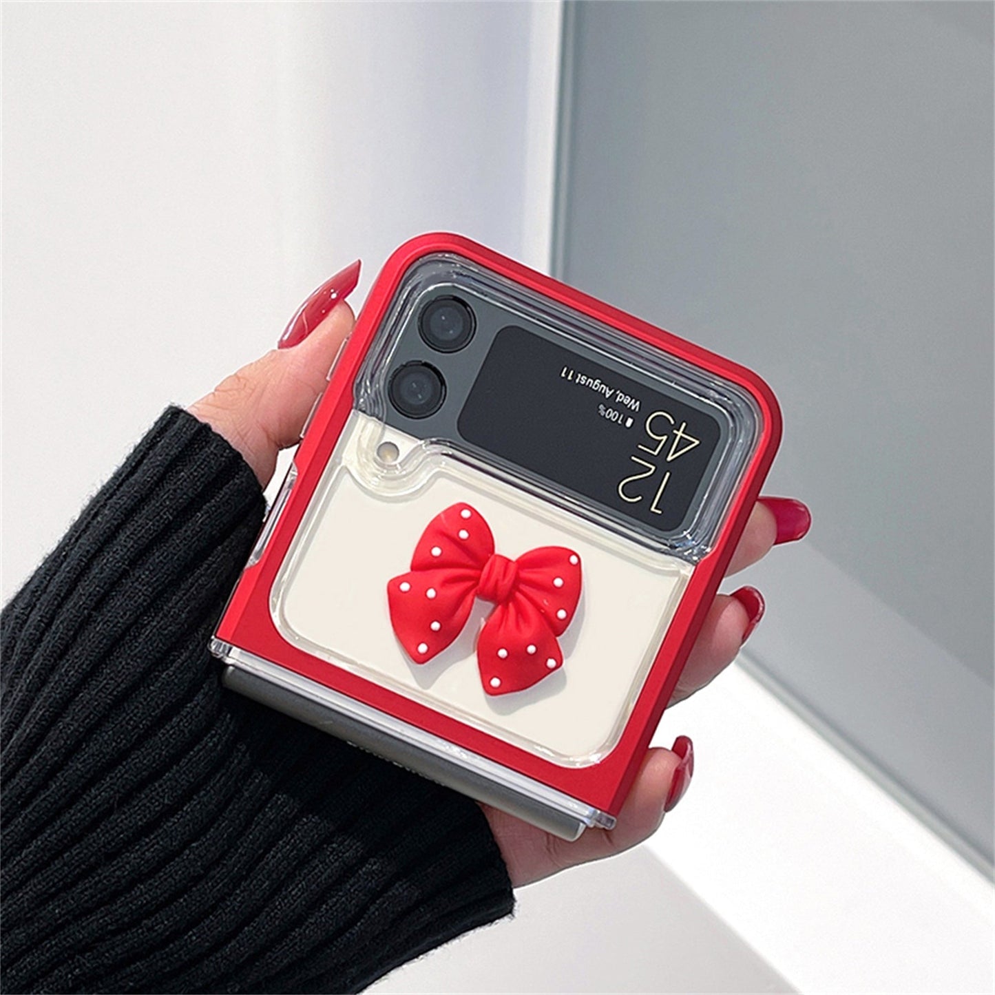 Red 3D Shockproof Case for Galaxy Z Flip 4 5G