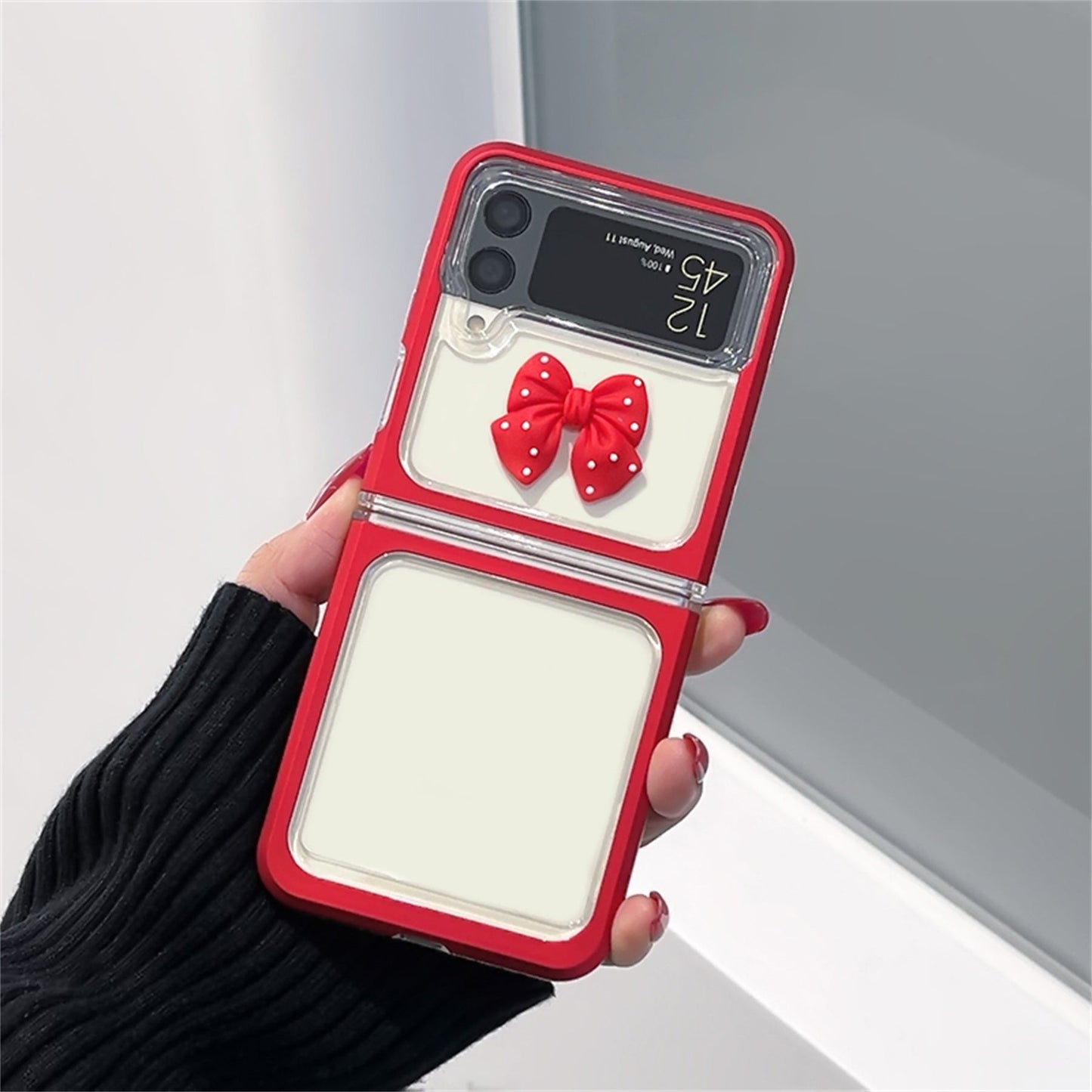 Red 3D Shockproof Case for Galaxy Z Flip 4 5G