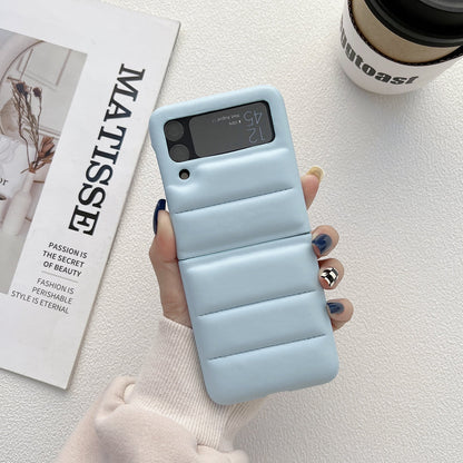 Fashion Down Jacket Leather Case For Samsung Galaxy Z Flip 4